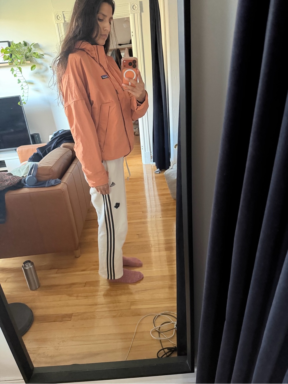 Patagonia Rust-Peach Hooded Utility Jacket